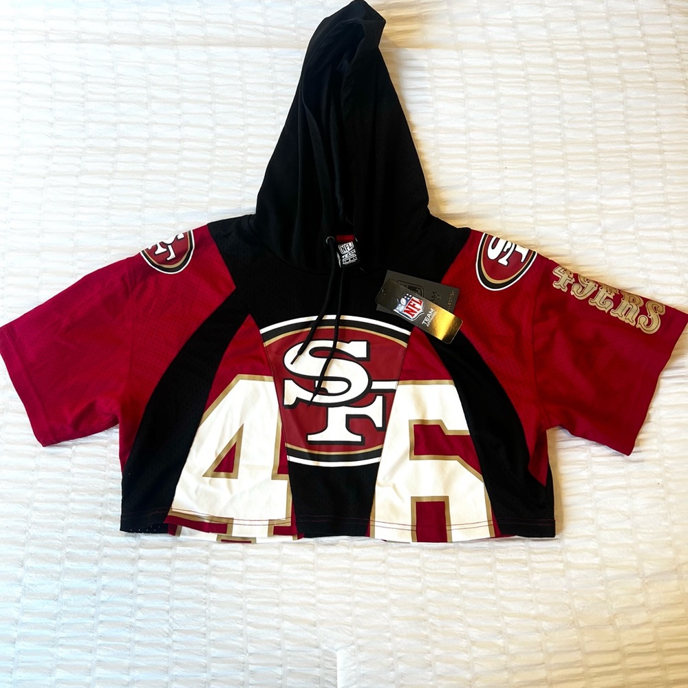 NFL San Francisco 49er’s Jersey Crop Top
